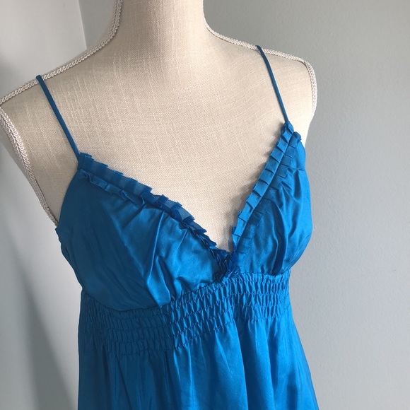 A.B.S. silk blue/green sundress - Picture 2 of 6